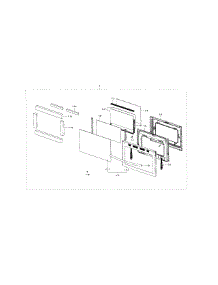Door parts for Samsung Range NX58J7750SS/AA-00 from AppliancePartsPros.com