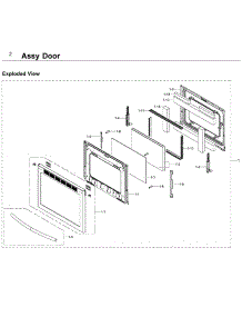 Door parts for Samsung Range NE58F9710WS/AA-03 from AppliancePartsPros.com
