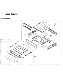 Drawer parts for Samsung Range NE58F9710WS/AA-03 from AppliancePartsPros.com