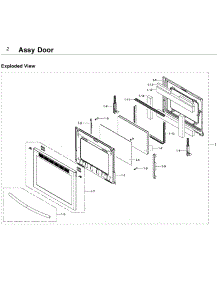 Door parts for Samsung Range NE58F9710WS/AA-04 from AppliancePartsPros.com