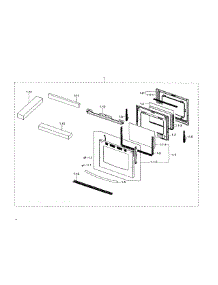 Door Assy parts for Samsung Range NX58F5700WS/AA-01 from AppliancePartsPros.com