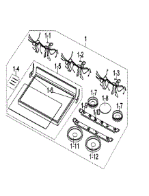 Top Assy parts for Samsung Range FCQ321HTUX/XAA-00 from AppliancePartsPros.com