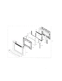 Door Assy parts for Samsung Range NX58H9500WS/AA-00 from AppliancePartsPros.com