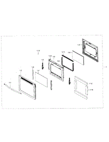 Door Section parts for Samsung Range NE59J7650WS/AA-02 from AppliancePartsPros.com