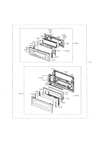 Door Assembly parts for Samsung Range NX58K9850SG/AA-01 from AppliancePartsPros.com