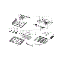 Cooktop Assembly parts for Samsung Range NX58K9850SG/AA-01 from AppliancePartsPros.com