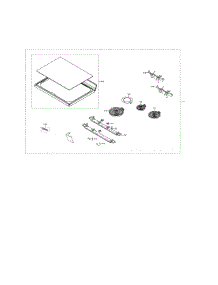 Cooktop parts for Samsung Range NE59N6650SS/AA-00 from AppliancePartsPros.com