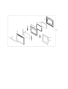 Door parts for Samsung Range NE59N6650SS/AA-00 from AppliancePartsPros.com