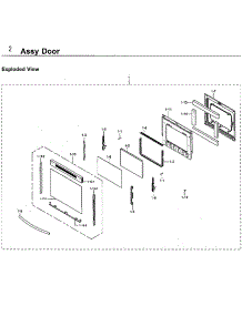 Door parts for Samsung Range NE59M4310SW/AA-00 from AppliancePartsPros.com