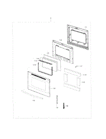 Door parts for Samsung Range NE59J3420SS/AA-00 from AppliancePartsPros.com