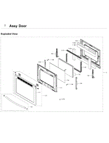 Door parts for Samsung Range NE58K9500SG/AA-01 from AppliancePartsPros.com