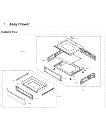Drawer parts for Samsung Range NE58K9500SG/AA-01 from AppliancePartsPros.com