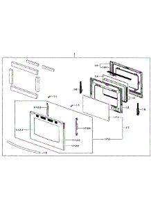 Door Assy parts for Samsung Range FX710BGS/XAC-00 from AppliancePartsPros.com