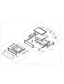 Drawer Section parts for Samsung Range NE59J7850WG/AA-03 from AppliancePartsPros.com