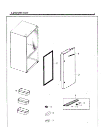 Door-Ref R parts for Samsung Refrigerator RF260BEAESG/AA-02 from AppliancePartsPros.com