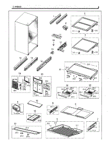 Fridge parts for Samsung Refrigerator RF260BEAESG/AA-02 from AppliancePartsPros.com