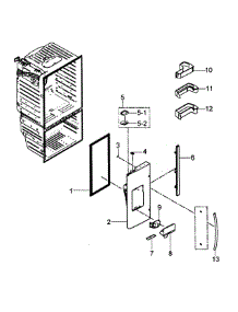 Left Door parts for Samsung Refrigerator RFG297HDBP/XAA-00 from AppliancePartsPros.com