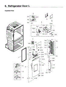Fridge Door L parts for Samsung Refrigerator RF28JBEDBSR/AA-00 from AppliancePartsPros.com