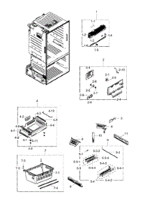 Freezer Assy parts for Samsung Refrigerator RF28HFEDBSR/AA-00 from AppliancePartsPros.com