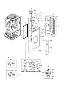 Fridge Door L parts for Samsung Refrigerator RF28HFEDBSR/AA-00 from AppliancePartsPros.com