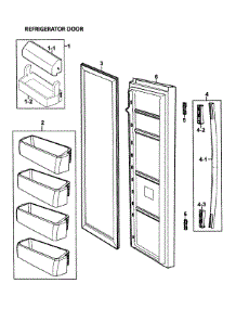 Right Door parts for Samsung Refrigerator RS264ABWP/XAA-00 from AppliancePartsPros.com