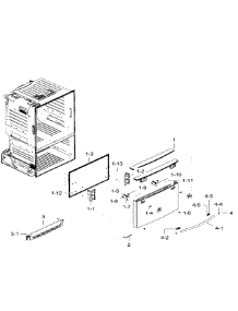Freezer Door parts for Samsung Refrigerator RF28HFEDBWW/AA-05 from AppliancePartsPros.com