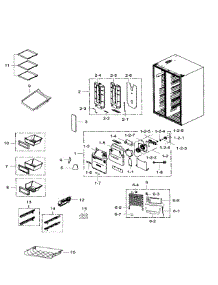 Fridge parts for Samsung Refrigerator RS265TDBP/XAA-01 from AppliancePartsPros.com