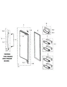 Fridge Door parts for Samsung Refrigerator RS265TDBP/XAA-01 from AppliancePartsPros.com