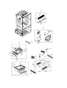 Freezer parts for Samsung Refrigerator RF28HFPDBSR/AA-00 from AppliancePartsPros.com