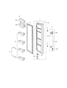 Refrigerator Door parts for Samsung Refrigerator RS263BBWP/XAA-00 from AppliancePartsPros.com