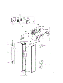 Freezer Door parts for Samsung Refrigerator RS263BBWP/XAA-00 from AppliancePartsPros.com