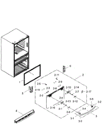 Freezer Door parts for Samsung Refrigerator RF28HMEDBBC/AA-05 from AppliancePartsPros.com