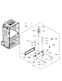 Flexzone Door parts for Samsung Refrigerator RF28HMEDBBC/AA-05 from AppliancePartsPros.com