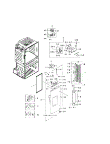 Left Refrigerator Door parts for Samsung Refrigerator RF28HMEDBSG/AA-01 from AppliancePartsPros.com