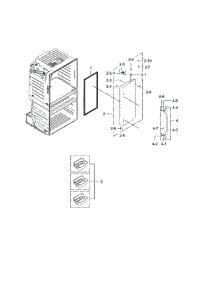 Right Refrigerator Door parts for Samsung Refrigerator RF28HMEDBSG/AA-01 from AppliancePartsPros.com