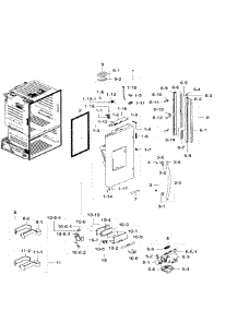 Left Door parts for Samsung Refrigerator RF28HFEDTSR/AA-06 from AppliancePartsPros.com