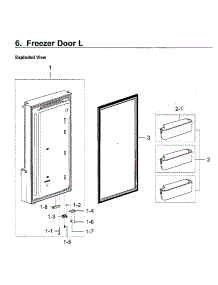 Freezer Door Lt parts for Samsung Refrigerator RF28K9070SR/AA-01 from AppliancePartsPros.com