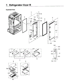 Fridge Door R parts for Samsung Refrigerator RF28JBEDBSR/AA-02 from AppliancePartsPros.com