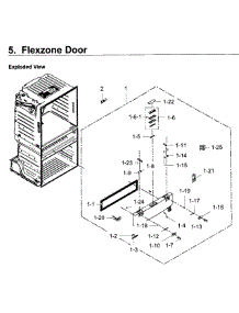 Flexzone Door parts for Samsung Refrigerator RF28JBEDBSR/AA-02 from AppliancePartsPros.com