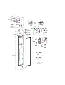 Freezer Door parts for Samsung Refrigerator RSG307AABP/XAA-02 from AppliancePartsPros.com