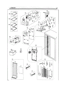 Freezer parts for Samsung Refrigerator RS25J500DSG/AA-01 from AppliancePartsPros.com