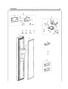 Freezer Door parts for Samsung Refrigerator RS25J500DSG/AA-01 from AppliancePartsPros.com