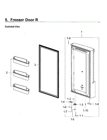 Freezer Door R parts for Samsung Refrigerator RF28K9380SG/AA-01 from AppliancePartsPros.com