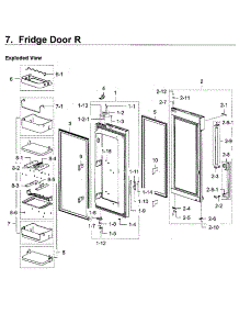 Fridge Door R parts for Samsung Refrigerator RF28K9380SG/AA-01 from AppliancePartsPros.com