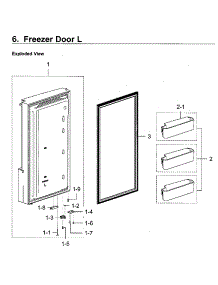 Freezer Door L parts for Samsung Refrigerator RF28K9380SG/AA-01 from AppliancePartsPros.com