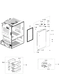 Right Door parts for Samsung Refrigerator RF28HFEDTBC/AA-08 from AppliancePartsPros.com