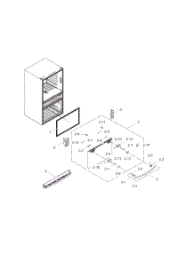 Freezer Door parts for Samsung Refrigerator RF28HMELBSR/AA-04 from AppliancePartsPros.com