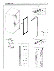 Fridge Door L parts for Samsung Refrigerator RF26HFENDBC/AA-01 from AppliancePartsPros.com