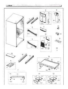 Fridge parts for Samsung Refrigerator RF26HFENDBC/AA-01 from AppliancePartsPros.com