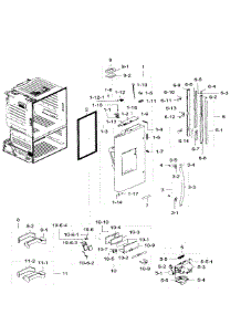 Left Door parts for Samsung Refrigerator RF28HFEDTSR/AA-04 from AppliancePartsPros.com